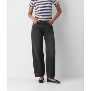 Levi's Baggy Dad Jeans in Shrink Up Washed Black Size 32 Aritzia